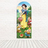 Toile de fond pour arche charme Blanche-Neige Disney sept nains pour histoire princesse