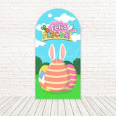 Toile de fond pour arche couleur vive Joyeuses Pâques œufs pour moment festif