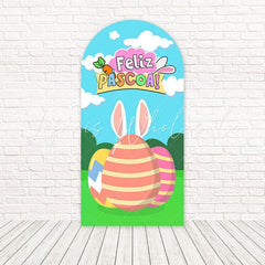 Toile de fond pour arche couleur vive Joyeuses Pâques œufs pour moment festif