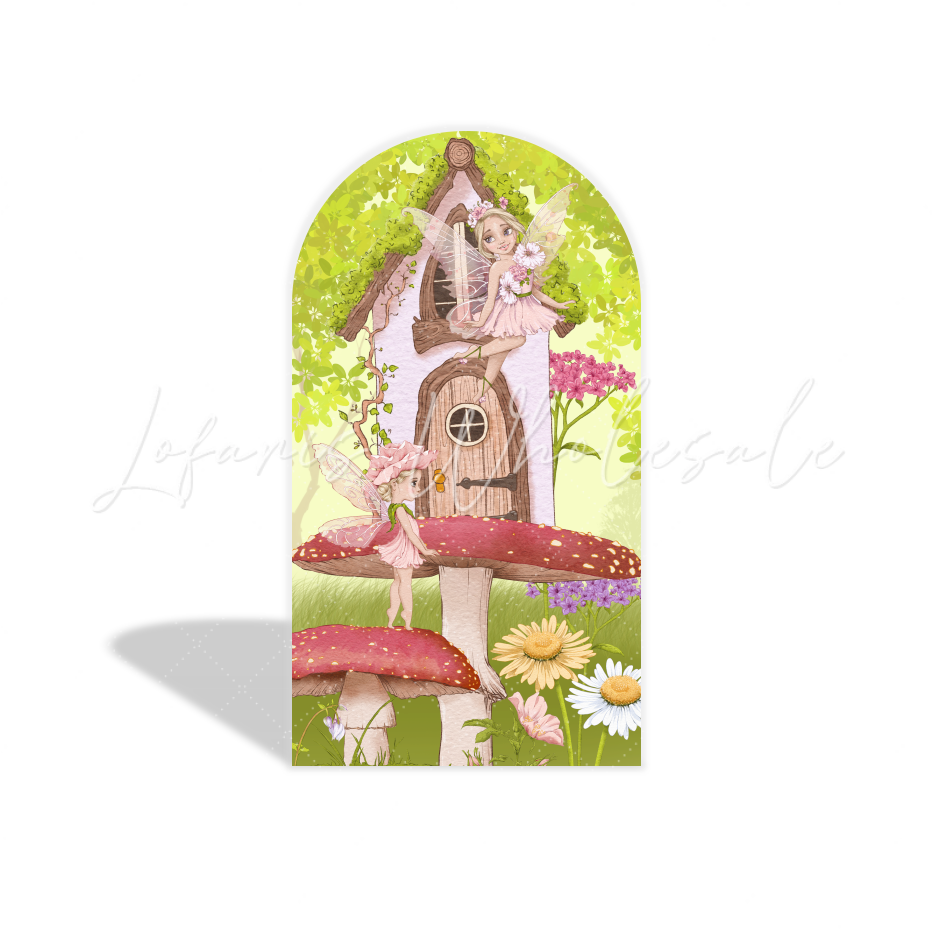 Toile de fond pour arche fête anniversaire thème Fée