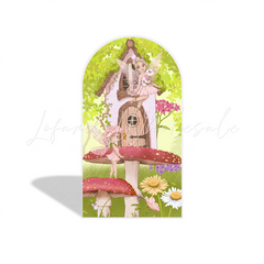 Toile de fond pour arche fête anniversaire thème Fée