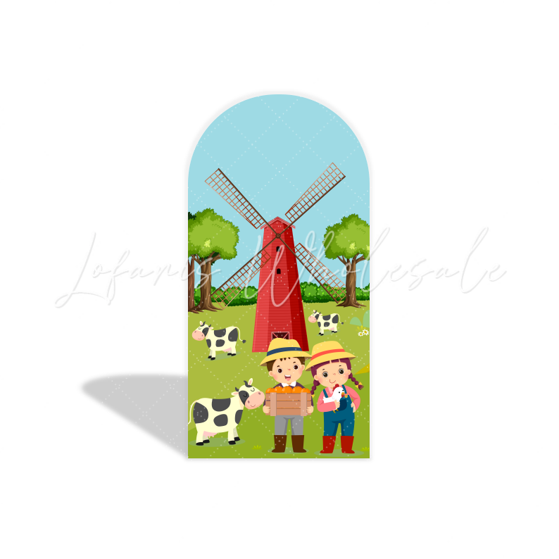 Housse pour arche thème ferme pour fête anniversaire