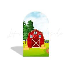 Housse pour arche thème ferme pour fête anniversaire
