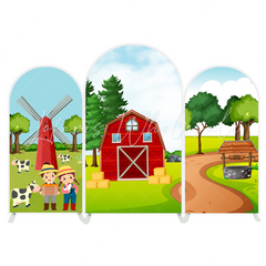 Housse pour arche thème ferme pour fête anniversaire