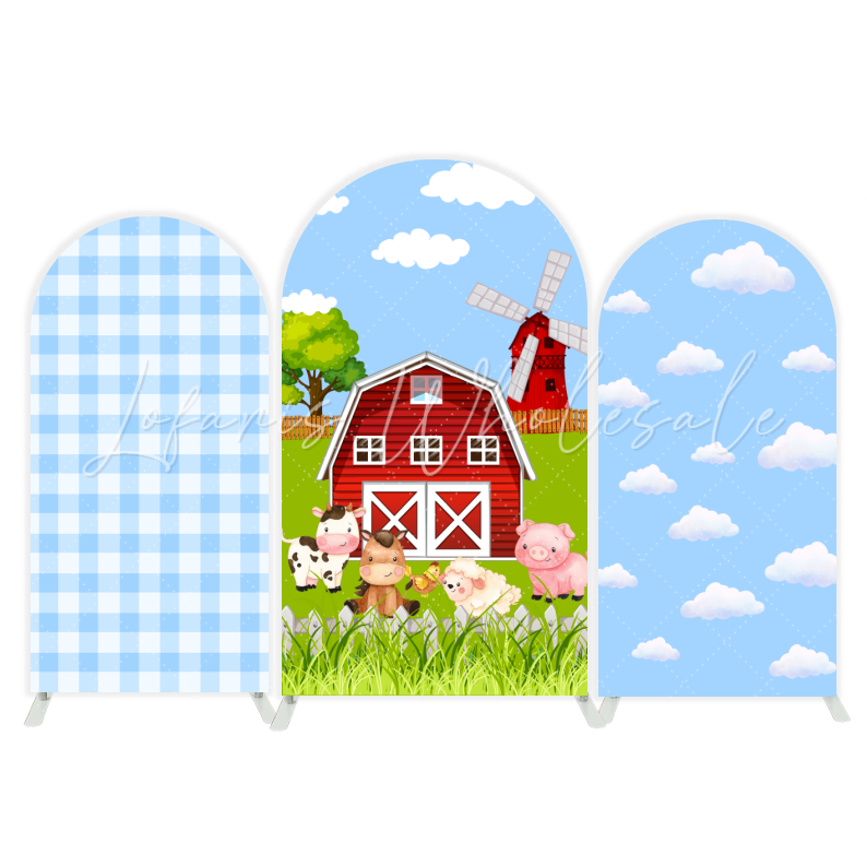 Toile de fond pour arche fête anniversaire ferme