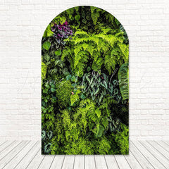 Toile de fond pour arche feuillage forêt verdure pour ambiance fête nature