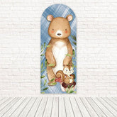 Toile de fond pour arche ours animal forêt pour décor fête thème rustique
