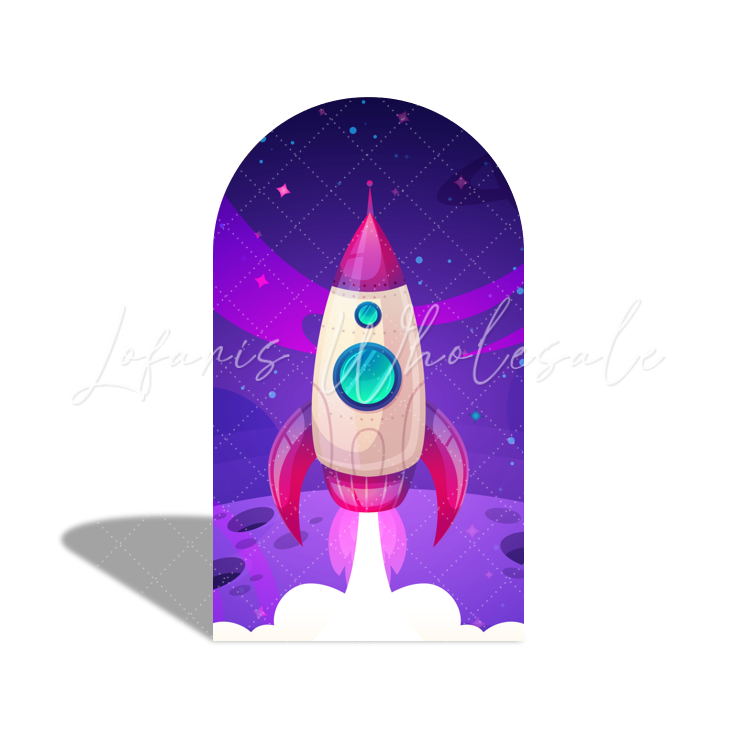Toile de fond pour arche fête anniversaire Baby Shower galaxie