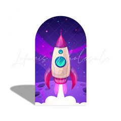 Toile de fond pour arche fête anniversaire Baby Shower galaxie