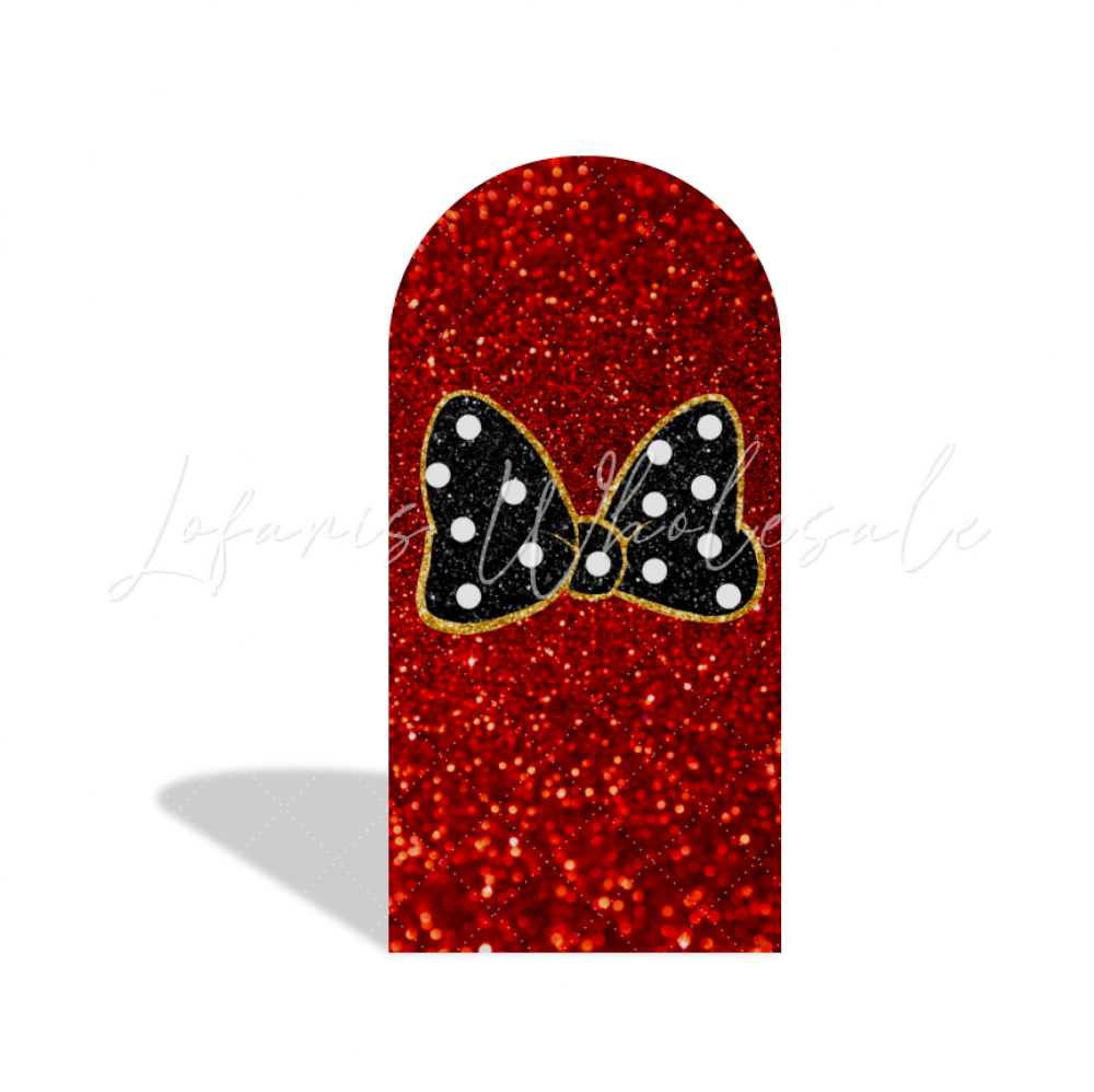Toile de fond pour arche Joyeux Anniversaire Minnie paillettes