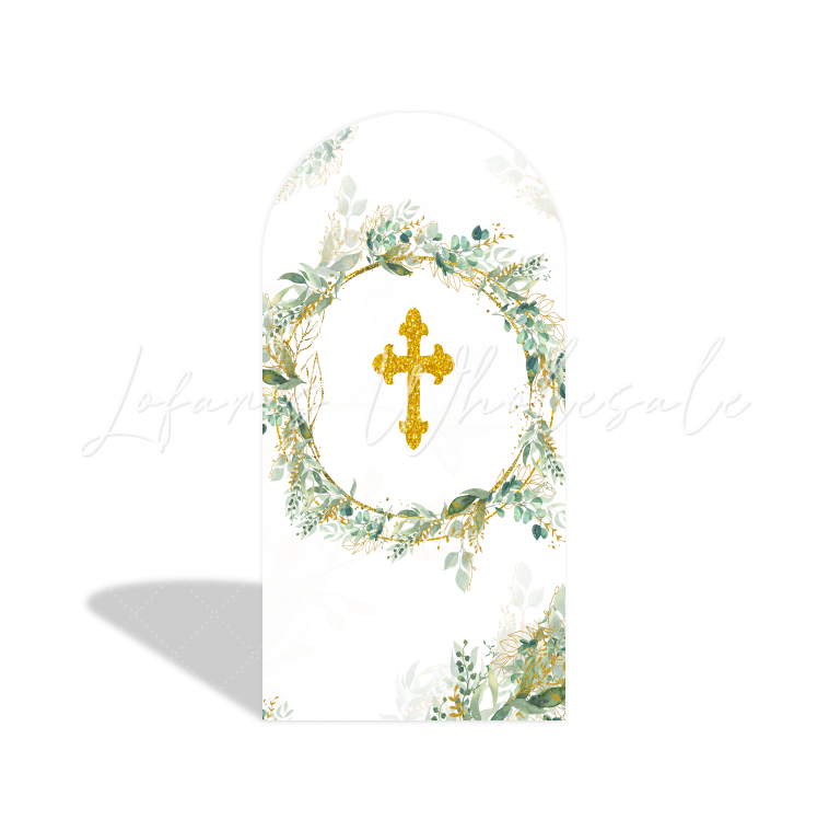 Toile de fond pour arche fête baptême Baby Shower Dieu bénisse