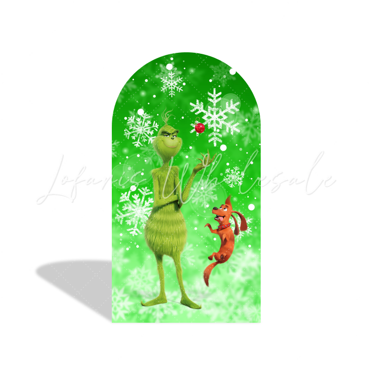 Toile de fond pour arche Joyeux Anniversaire dessin animé Le Grinch