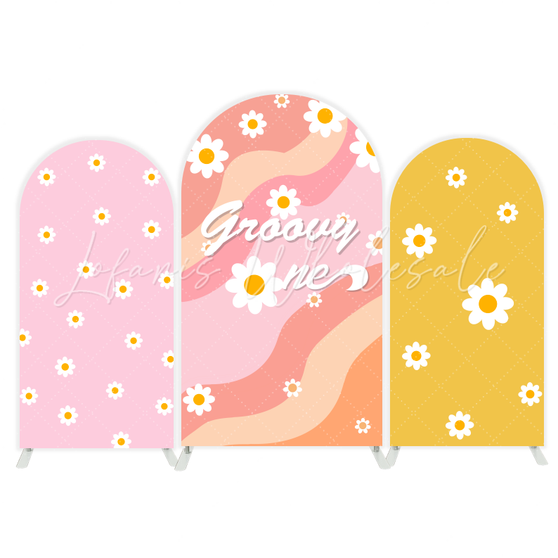 Toile de fond pour arche fête anniversaire Groovy One