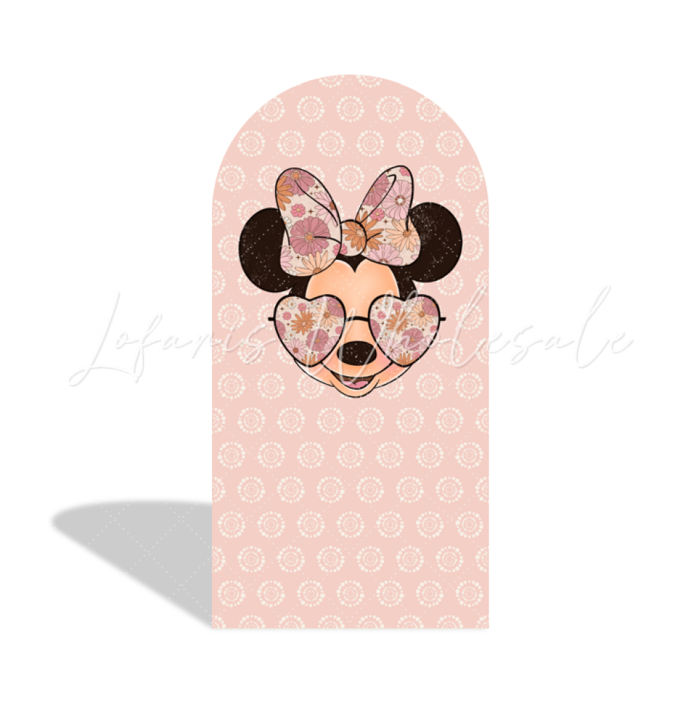 Toile de fond pour arche fond fête Joyeux Anniversaire Baby Shower Minnie Groovy Two