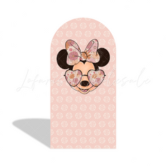 Toile de fond pour arche fond fête Joyeux Anniversaire Baby Shower Minnie Groovy Two