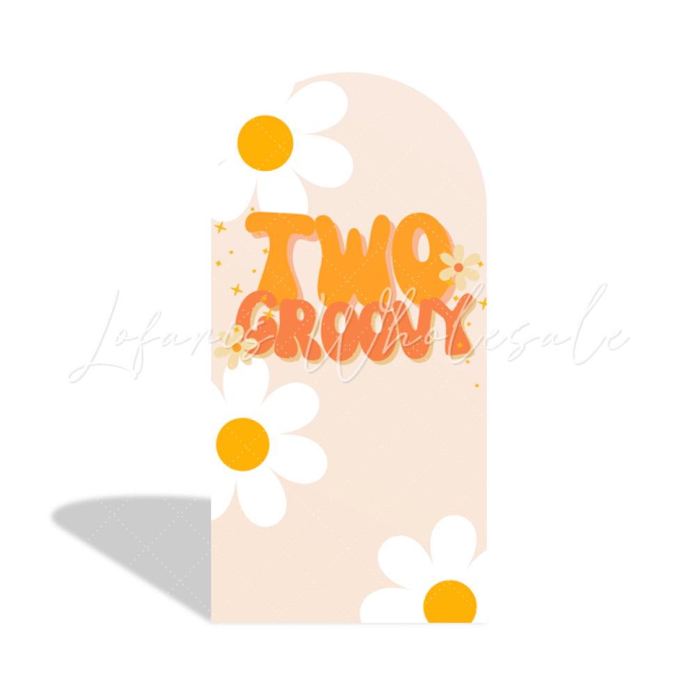 Toile de fond pour arche fond fête Joyeux Anniversaire Baby Shower Minnie Groovy Two