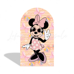 Toile de fond pour arche fond fête Joyeux Anniversaire Baby Shower Minnie Groovy Two