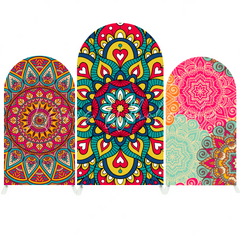 Toile de fond pour arche fond Mandala vacances Joyeux Lohri