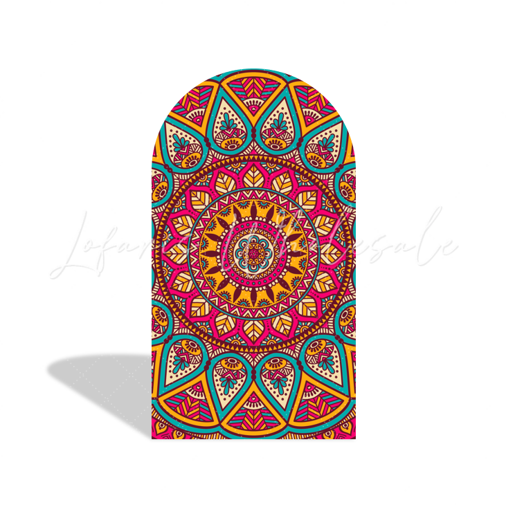 Toile de fond pour arche fond Mandala vacances Joyeux Lohri