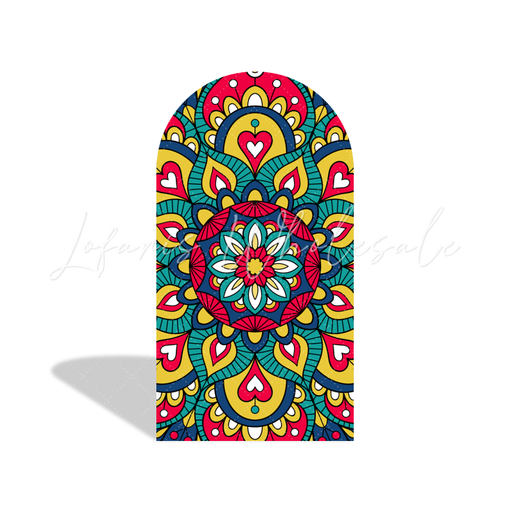 Toile de fond pour arche fond Mandala vacances Joyeux Lohri