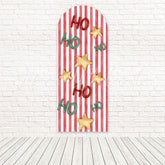 Toile de fond pour arche thème fun Noël rayure Ho Ho pour photos festives