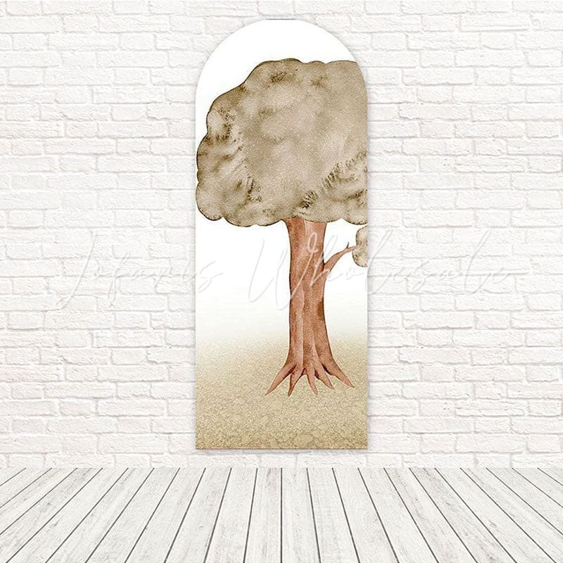 Toile de fond pour arche scène conte forêt magique chemin arbre capuchon pour ensemble heure du conte