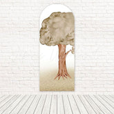 Toile de fond pour arche scène conte forêt magique chemin arbre capuchon pour ensemble heure du conte
