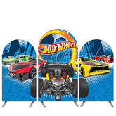 Kit toile de fond pour arche fête anniversaire voiture de course thème Hotwheels