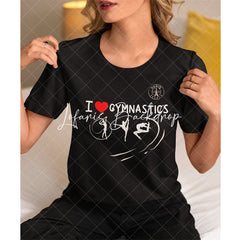 T-shirt olympique à manches courtes I Love Gymnastics Tower