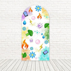 Toile de fond pour arche thème coloré Vice-Versa pour fête enfants imaginative