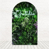 Toile de fond pour arche verdure instagrammable pour décor fête et événement tendance
