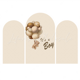 Toile de fond pour arche fête anniversaire ours en peluche C'est un garçon