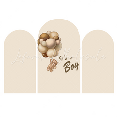 Toile de fond pour arche fête anniversaire ours en peluche C'est un garçon