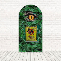 Toile de fond pour arche œil dinosaure Jurassic Park jungle pour événements sauvages