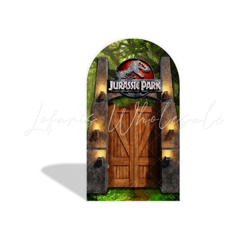 Toile de fond pour arche fête anniversaire Jurassic World Park