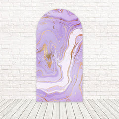 Toile de fond pour arche tourbillon ton doux marbre lilas pour ensemble événement élégant