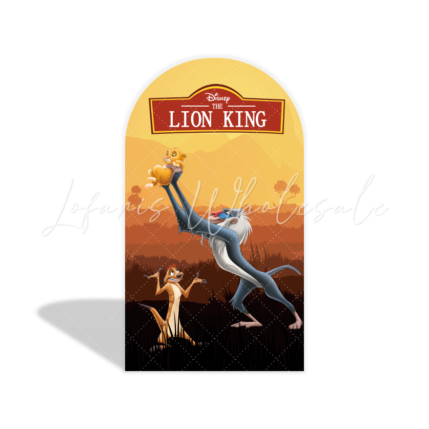 Toile de fond pour arche fête anniversaire Le Roi Lion