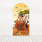 Toile de fond pour arche Pumbaa Le Roi Lion pour thèmes fête jungle fun et sauvage