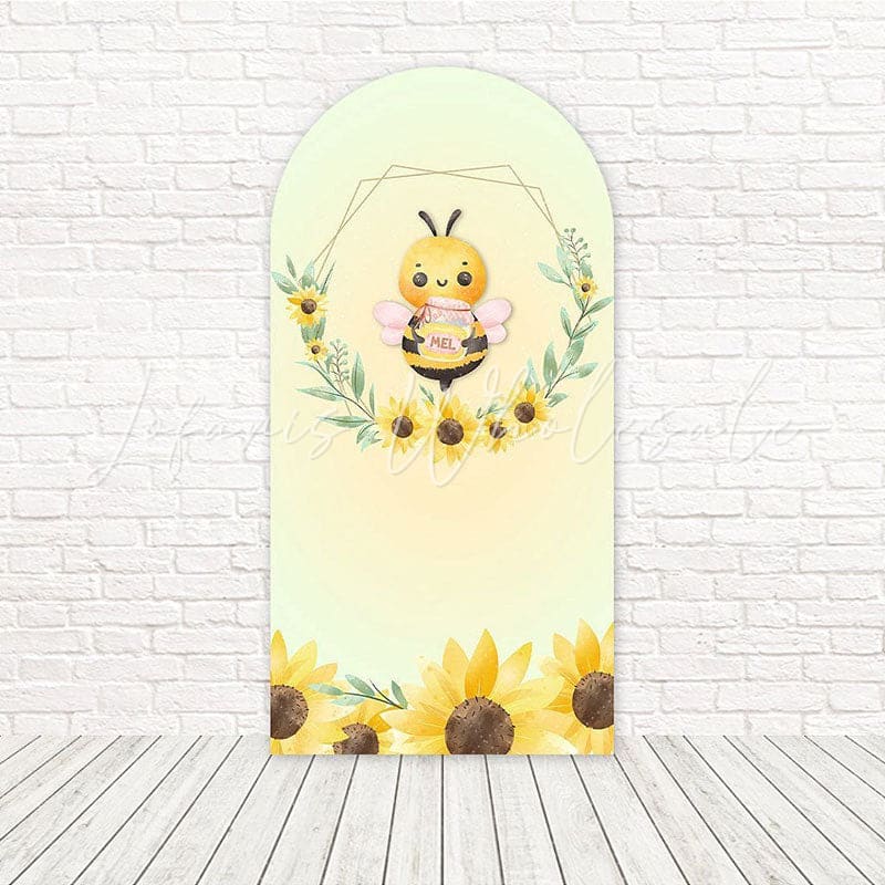 Toile de fond pour arche fête joyeuse petite abeille pour célébrations mignonnes