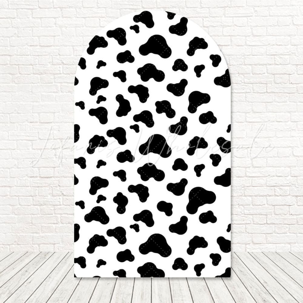 Toile de fond pour arche style imprimé vache petite ferme pour jour fête animaux