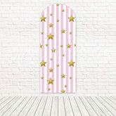 Toile de fond pour arche ambiance ciel doux rayure petites étoiles pour shoot rêveur