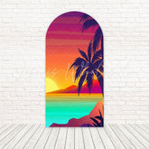 Toile de fond pour arche scène ciel pêche petit coucher de soleil pour fun fête été