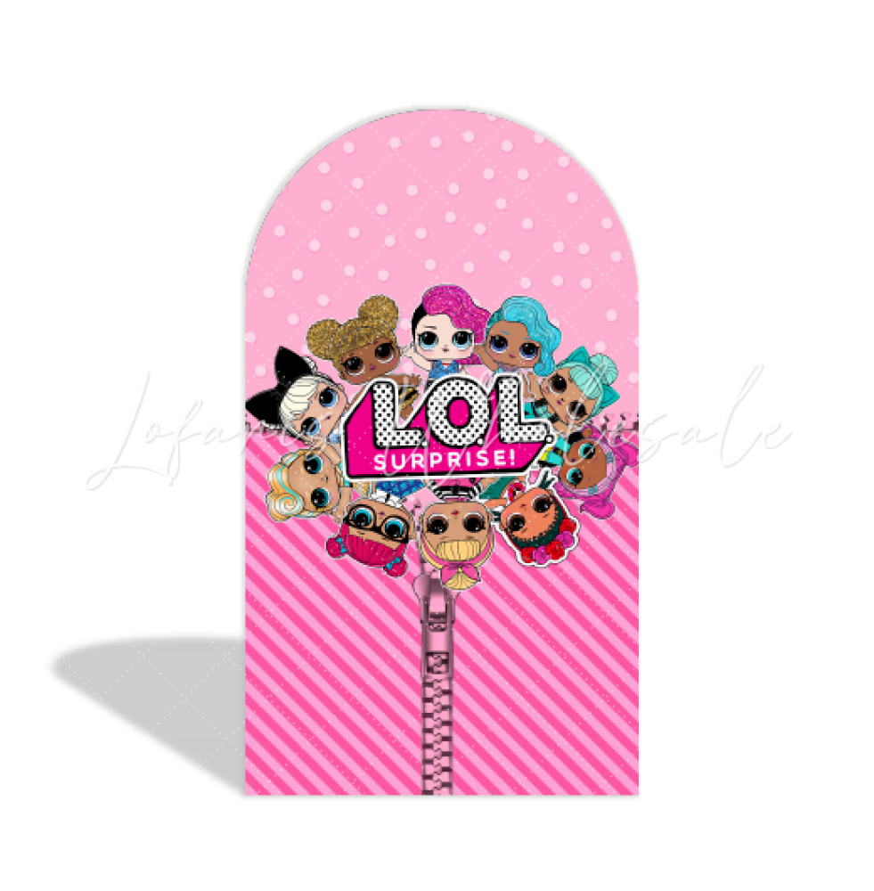 Toile de fond pour arche Joyeux Anniversaire thème LOL Surprise