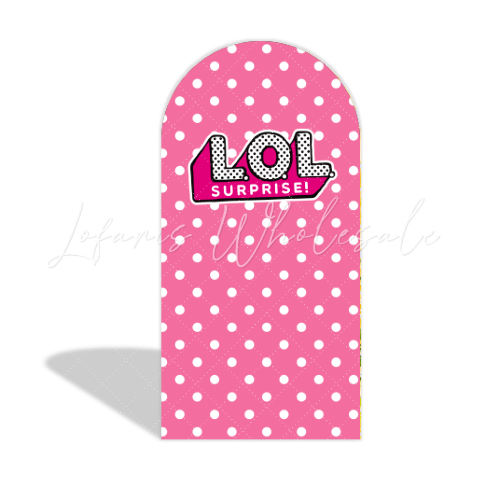 Toile de fond pour arche Joyeux Anniversaire thème LOL Surprise