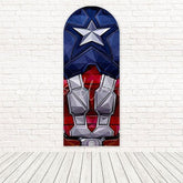 Toile de fond pour arche bouclier héros Captain America Marvel pour fête style comics