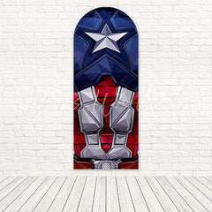 Toile de fond pour arche bouclier héros Captain America Marvel pour fête style comics