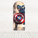 Toile de fond pour arche Captain America super-héros Marvel pour événements héroïques