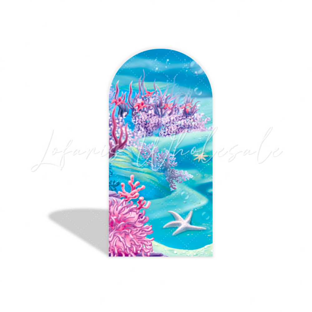 Toile de fond pour arche fête anniversaire Sirène
