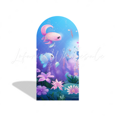 Toile de fond pour arche fond fête anniversaire Baby Shower Sirène