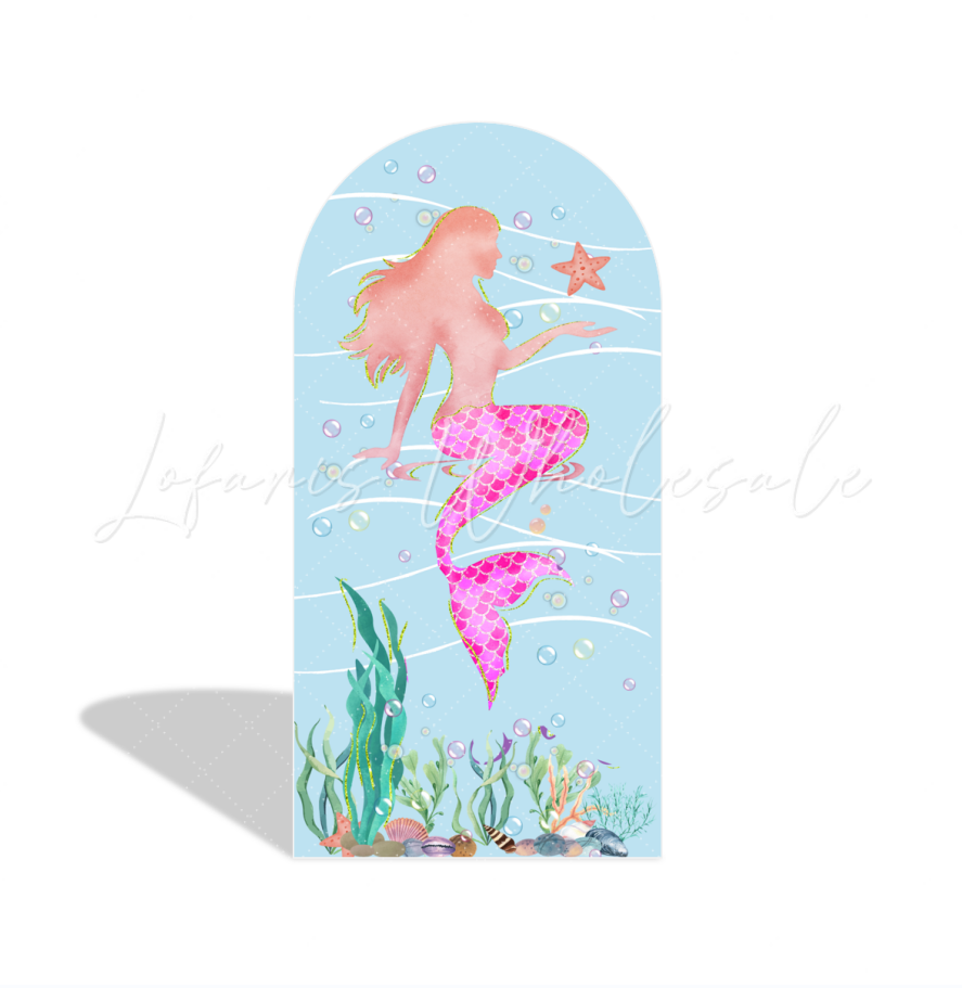Toile de fond pour arche Joyeux Anniversaire Baby Shower Sirène